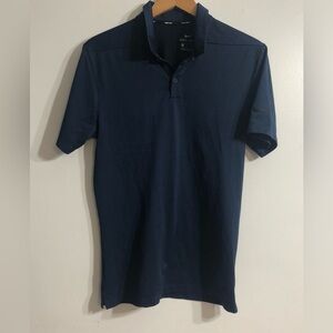 Nike Golf men’s collar quarter buttons down shirt pull over blue. S